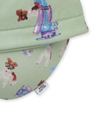 [Hirano Toshiyuki] Men's Cool Rayon Plane Dog Printed Neck Pillow - view 4