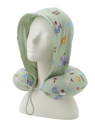 [Hirano Toshiyuki] Men's Cool Rayon Plane Dog Printed Neck Pillow - view 7