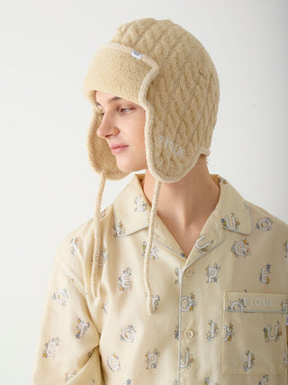 Men's Melange ear flap hat