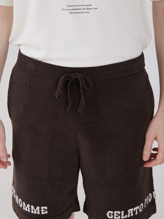 Men's Pique Logo Half Pants- Men's Loungewear Bottoms at Gelato Pique USA