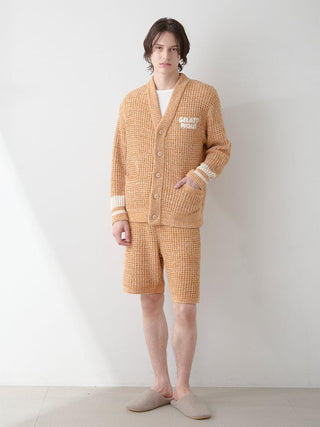 Mens Melange Waffle Knit Shorts