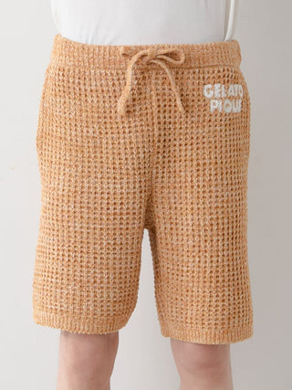 Mens Melange Waffle Knit Shorts