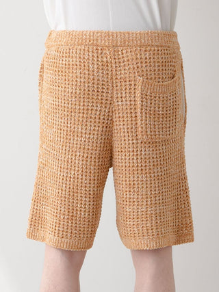 Mens Melange Waffle Knit Shorts