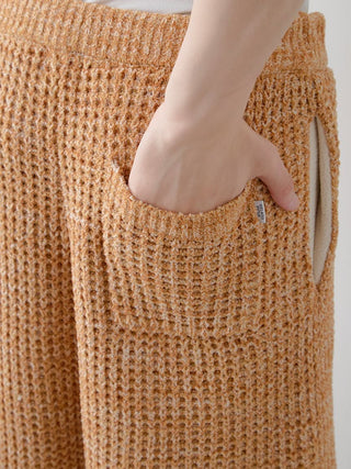 Mens Melange Waffle Knit Shorts