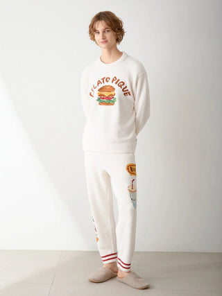 [Hirano Toshiyuki] Men's Powder Hamburger Jacquard Long Pants