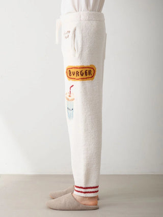 [Hirano Toshiyuki] Men's Powder Hamburger Jacquard Long Pants