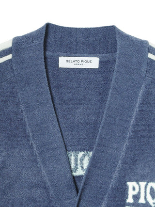 Smooth Light Line Button Up Cardigan in blue, Comfy and Luxury Men's Loungewear Cardigan at Gelato Pique USA