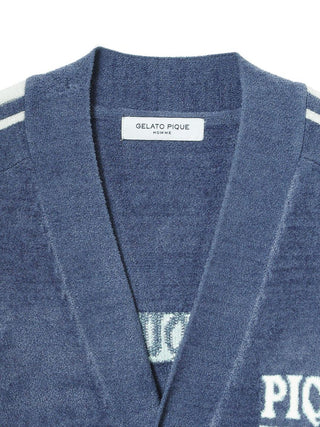 Durable Smoothie Button Up Cardigan with signature Gelato Pique Smoothie fabric in soft blue, showcasing luxurious, velvety texture.