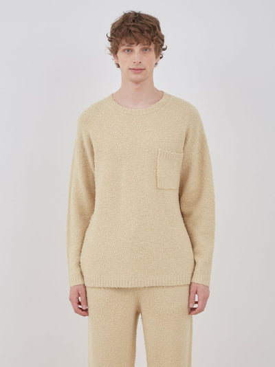 Boucle Men's Pullover Sweater gelato pique