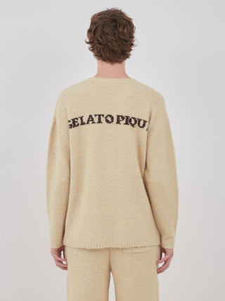 Boucle Men's Pullover in beige, Men's Pullover Sweaters at Gelato Pique USA