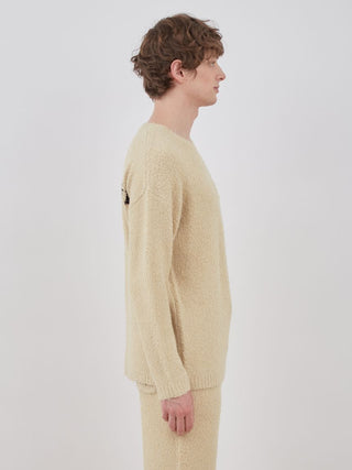 Boucle Men's Pullover in beige, Men's Pullover Sweaters at Gelato Pique USA.