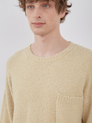 Boucle Men's Pullover in beige, Men's Pullover Sweaters at Gelato Pique USA.
