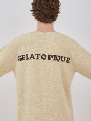 Boucle Men's Pullover in beige, Men's Pullover Sweaters at Gelato Pique USA.