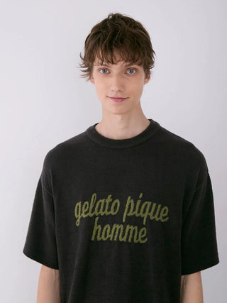 MEN'S Logo Pullover & Checked Shorts Loungewear Set in CHARCOAL GRAY, Men's Loungewear Set at Gelato Pique USA.