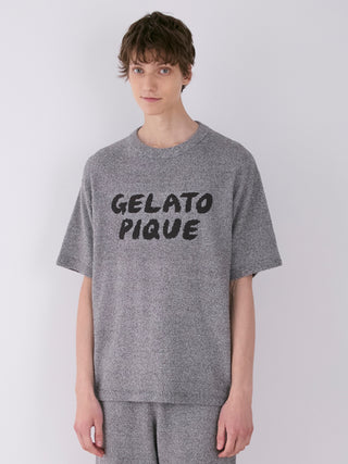 MEN'S Melange Knit Shirt in GRAY, Men's Loungewear Shirt Sleepwear Shirt, Lounge Set at Gelato Pique USA.