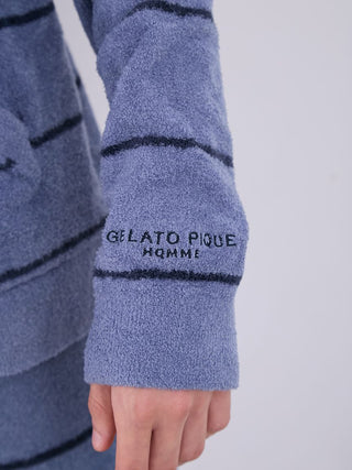 MEN'S Hot Smoothie Zip Up Hoodie in Blue, Men's Loungewear Hoodies & Sweatshirts Zip-ups & Pullovers at Gelato Pique USA