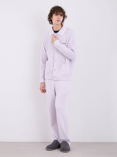 MEN'S Baby Moco Button up Cardigan gelato pique