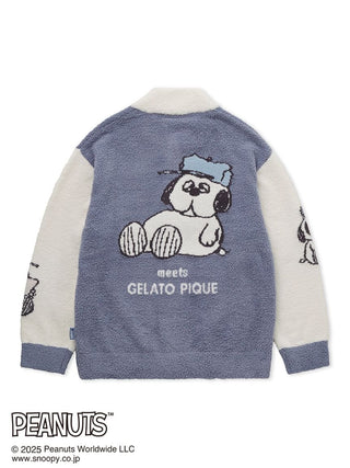 Peanuts men's Olaf Babymoco cardigan back view featuring Olaf design, Gelato Pique branding, fluffy texture.