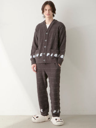 [HALLOWEEN] MENS Baby Moco Pique Logo Jacquard Cardigan