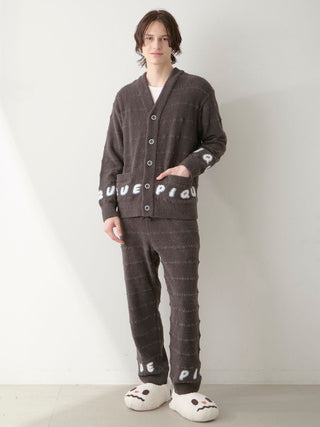 [HALLOWEEN] MENS Baby Moco Pique Logo Jacquard Cardigan