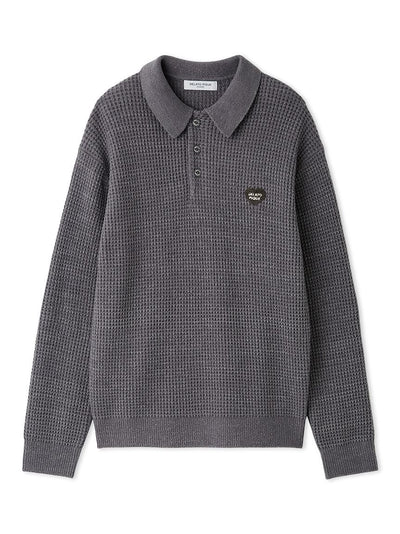 Men's Waffle Heart Sagara Knit Shirt gelato pique