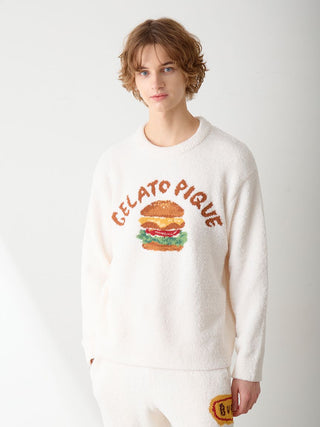 [Hirano Toshiyuki] Men's Powder Hamburger Jacquard Pullover