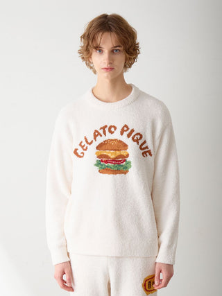 [Hirano Toshiyuki] Men's Powder Hamburger Jacquard Pullover