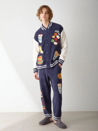 [Hirano Toshiyuki] Men's Powder Hamburger Jacquard Blouson
