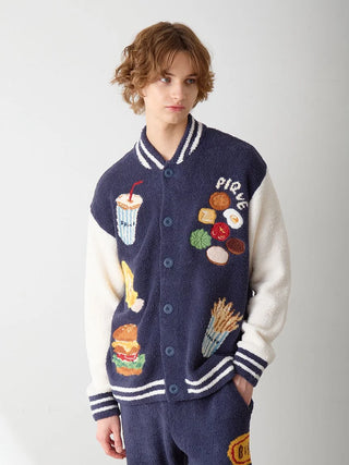 [Hirano Toshiyuki] Men's Powder Hamburger Jacquard Blouson