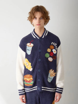 [Hirano Toshiyuki] Men's Powder Hamburger Jacquard Blouson