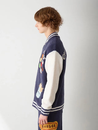 [Hirano Toshiyuki] Men's Powder Hamburger Jacquard Blouson