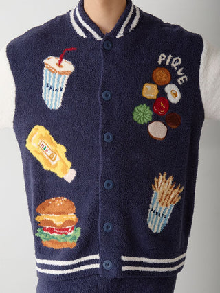 [Hirano Toshiyuki] Men's Powder Hamburger Jacquard Blouson