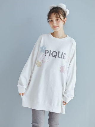 Airy Moco Flower Logo Jacquard Mini Dress & Mocore Leggings in Ivory, Women's Loungewear Set at Gelato Pique USA