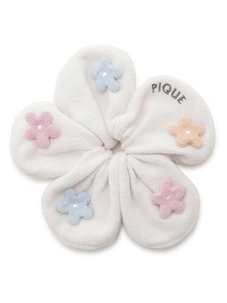 Airy Moco Flower Hair Scrunchie in Ivory, Women's Loungewear Hair Accessories, Hair Clips, Headbands, Hair Ties at Gelato Pique USA