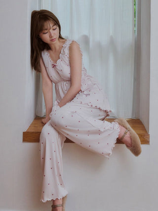 Cool-touch Heart Frilled Pants