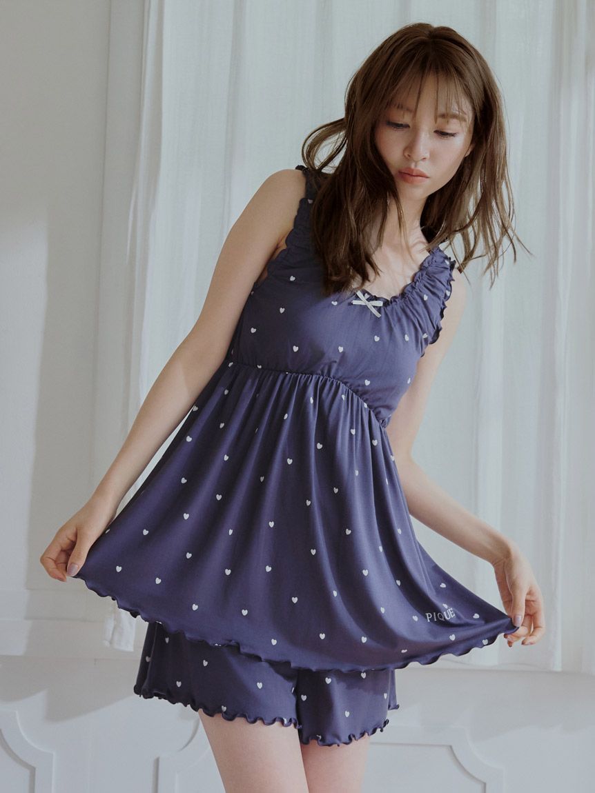 Cool-touch Heart Tank-top With Built-in Bra