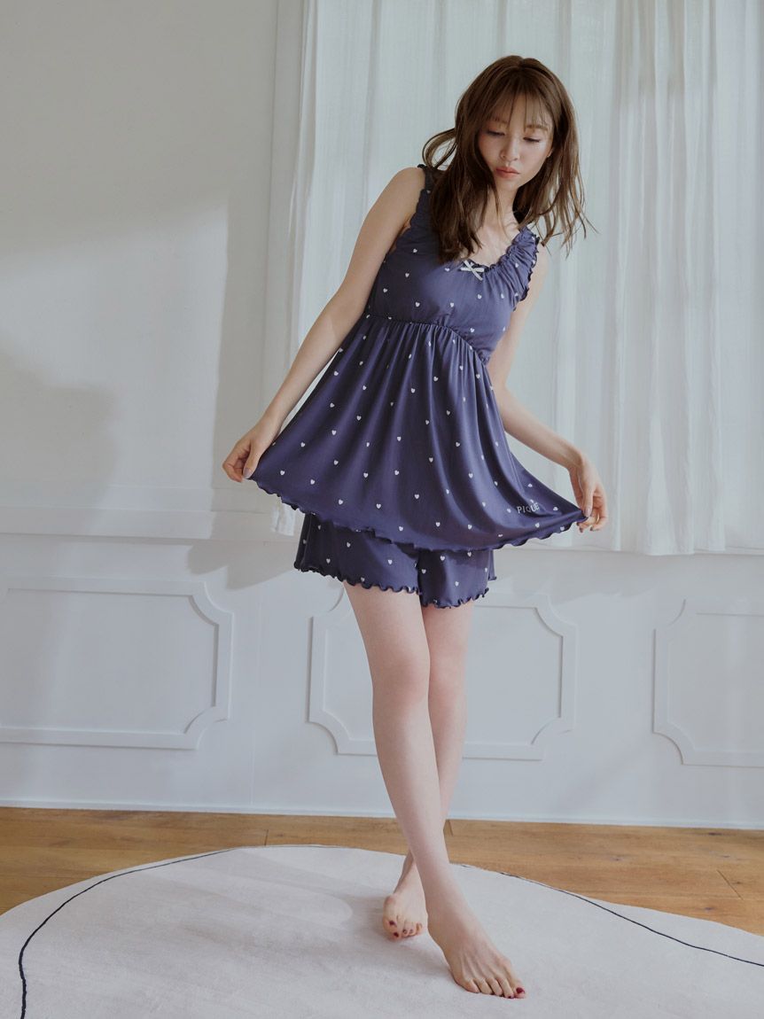 Cool-touch Heart Tank-top With Built-in Bra