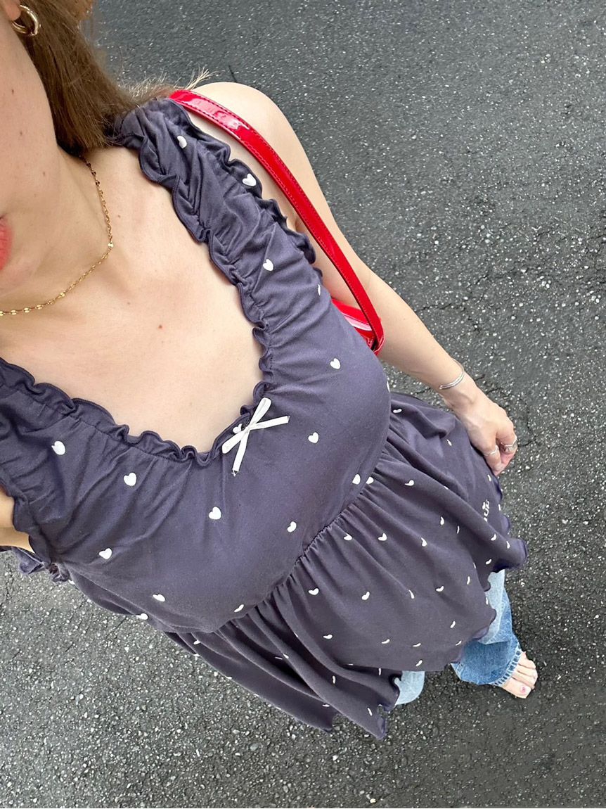 Cool-touch Heart Tank-top With Built-in Bra