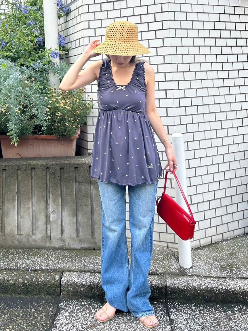 Cool-touch Heart Tank-top With Built-in Bra