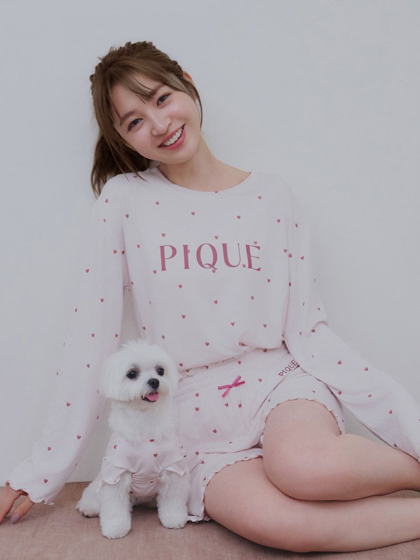 Cool-touch Heart Logo T-Shirt & Shorts Set