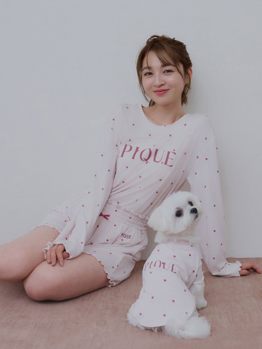 Cool-touch Heart Logo T-Shirt & Shorts Set