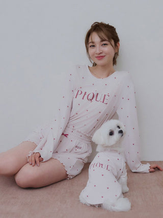 Cool-touch Heart Logo T-Shirt & Shorts Set