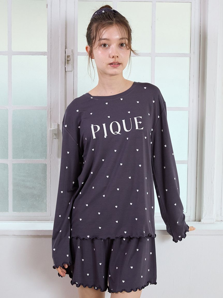 Cool-touch Heart Logo T-Shirt & Shorts Set