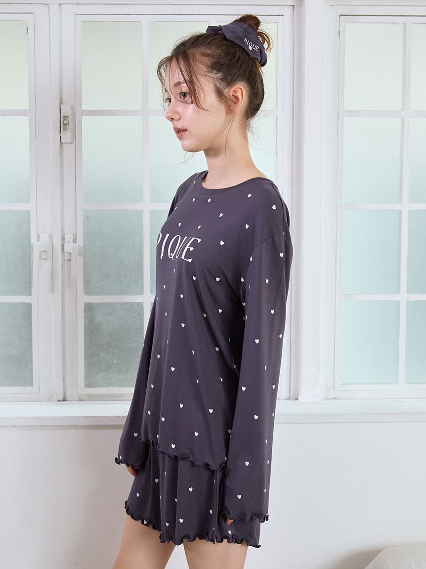 Cool-touch Heart Logo T-Shirt & Shorts Set