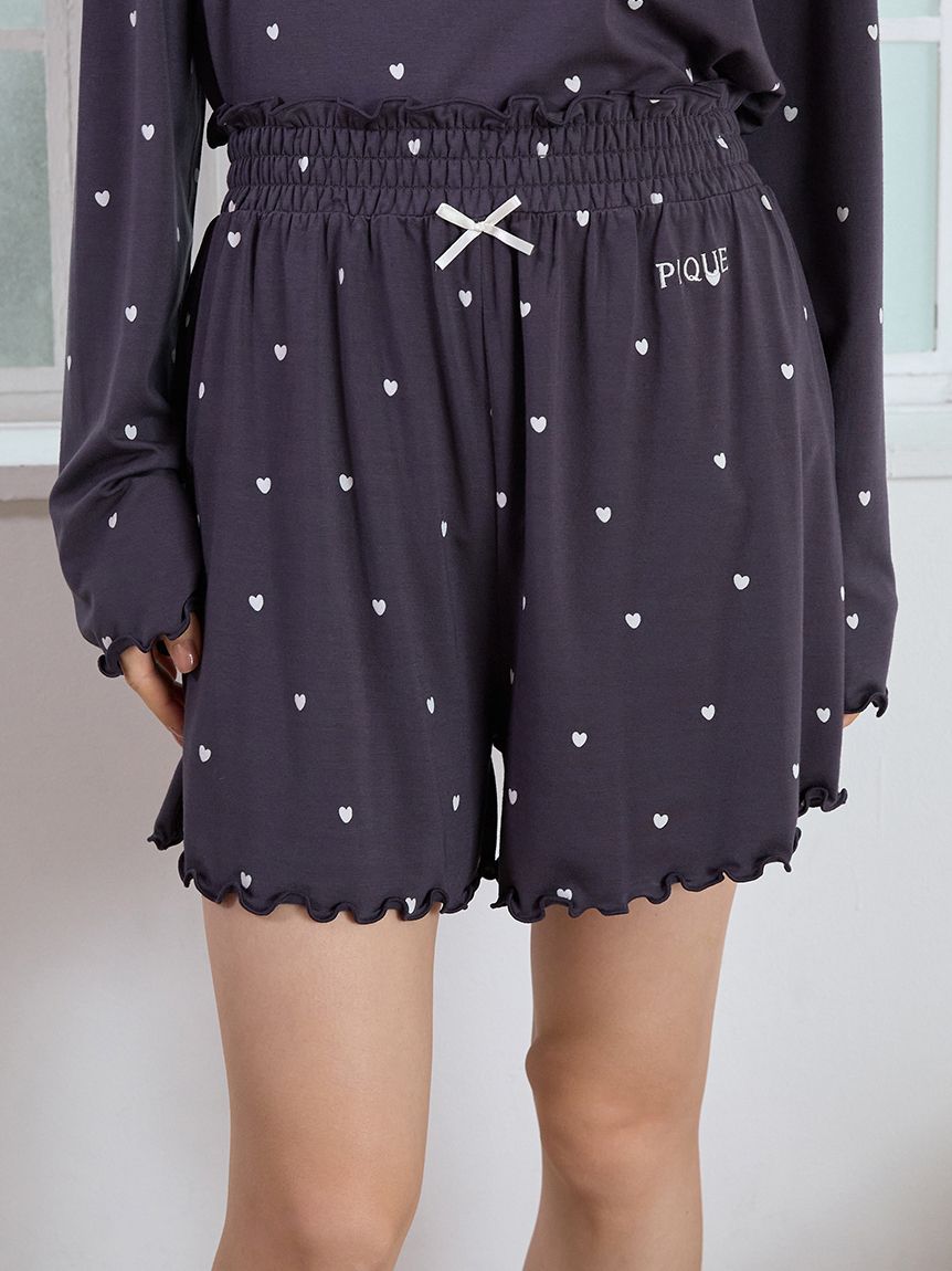 Cool-touch Heart Logo T-Shirt & Shorts Set