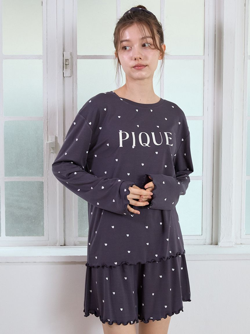 Cool-touch Heart Logo T-Shirt & Shorts Set