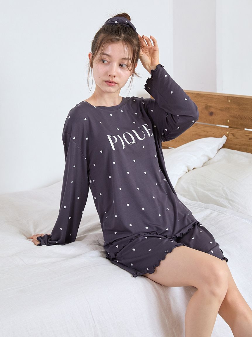 Cool-touch Heart Logo T-Shirt & Shorts Set