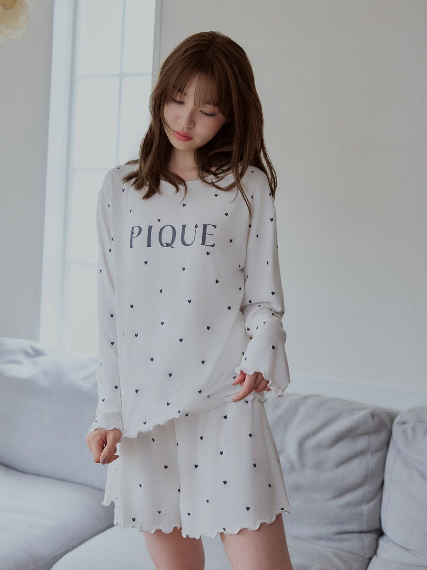 Cool-touch Heart Logo T-Shirt & Shorts Set