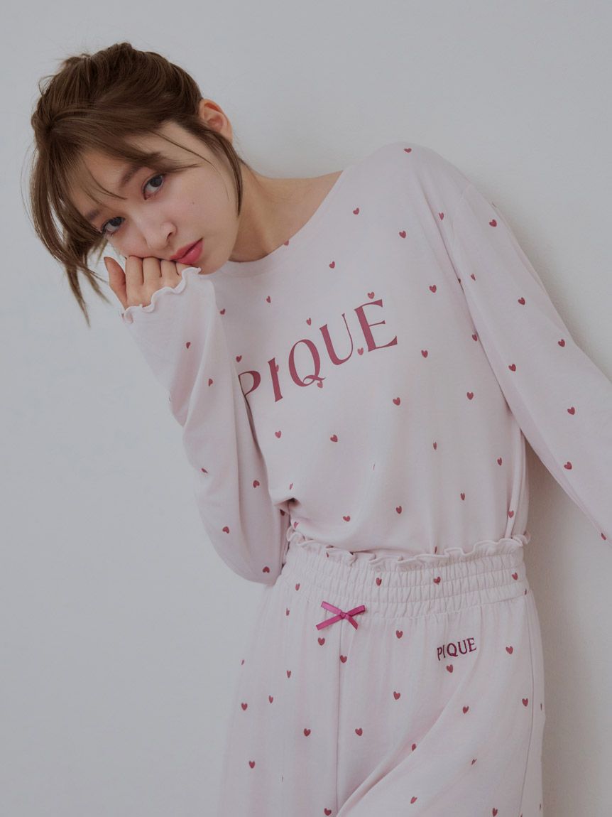 Cool-touch Heart Logo T-Shirt & Shorts Set