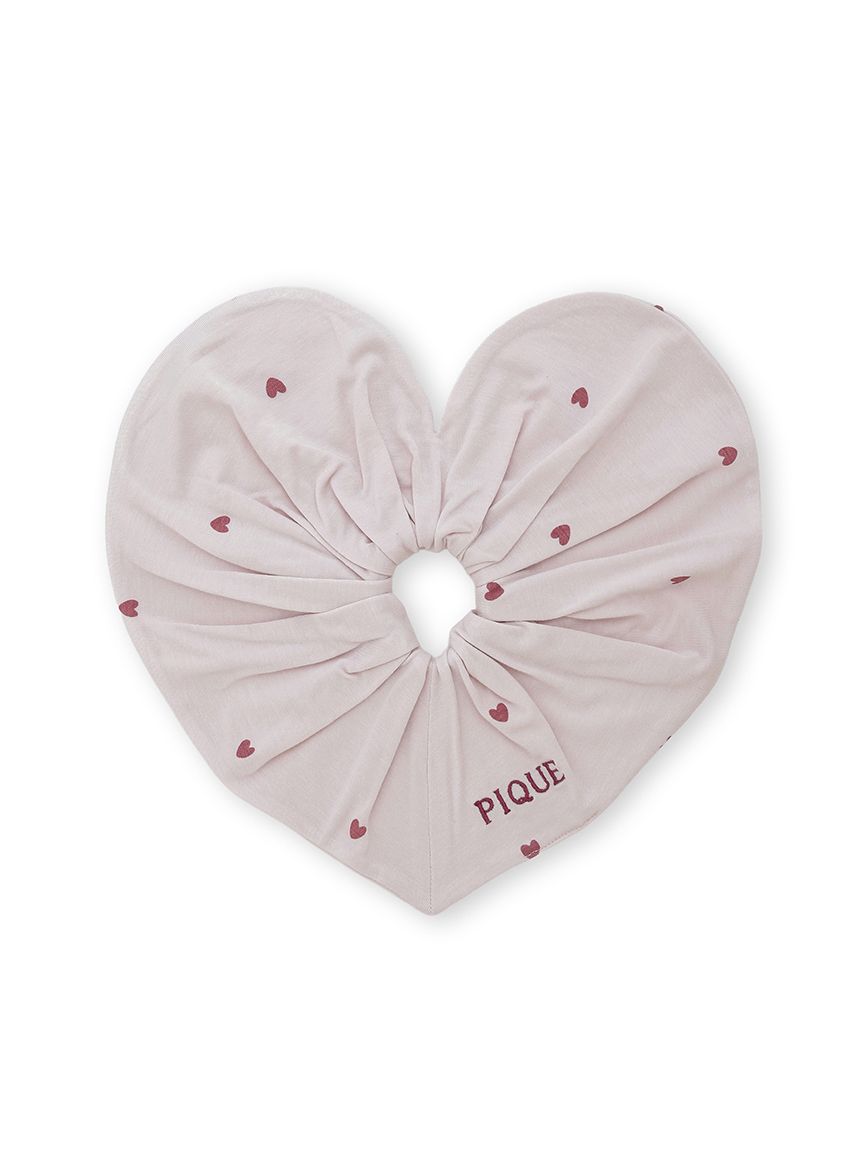 Logo Embroidered Heart Hair Scrunchies
